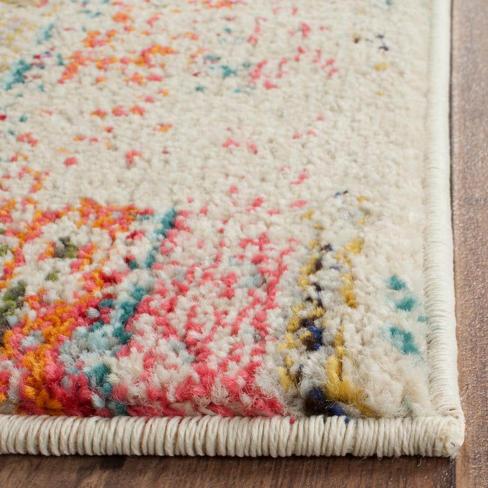 Boho Chic Multi-Color Synthetic 2'2" x 6' Runner Rug