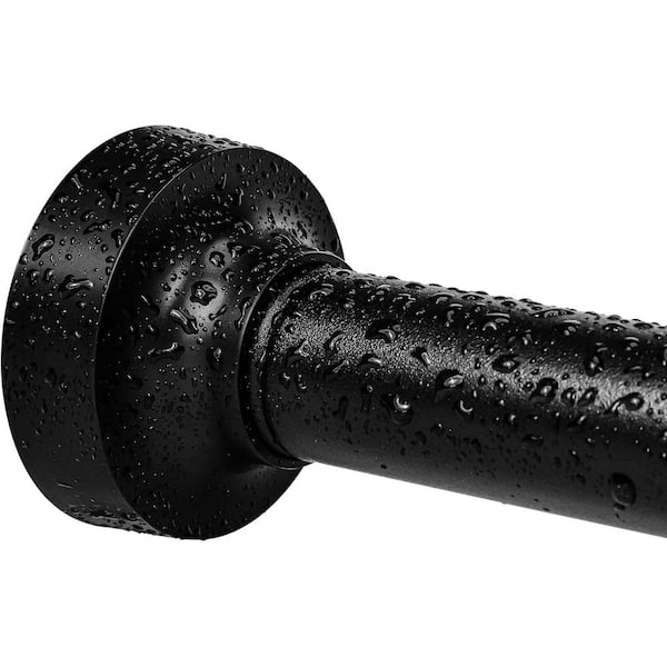 Unbranded 2.8 in. W x 17.5 in. L No Drill Install Anti-Slip Base Supports 65 lbs Matte Black Shower Curtain Liner