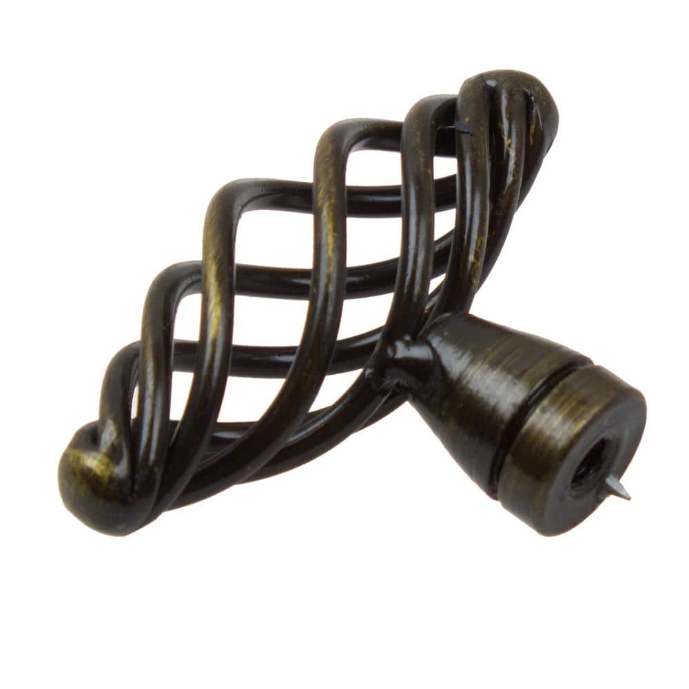 Antique Brass Oval Birdcage Cabinet Knob Multipack with Mounting Hardware