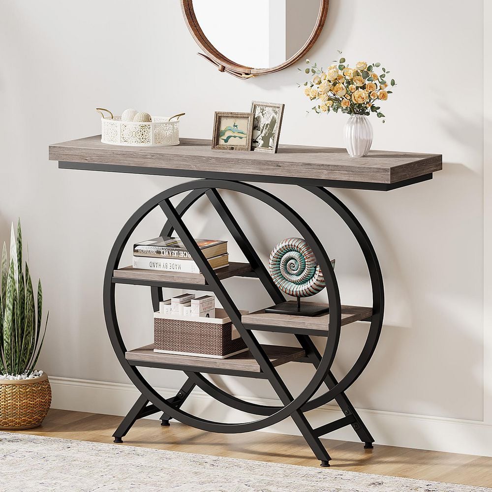 TRIBESIGNS WAY TO ORIGIN Benjamin 41 in. Gray Rectangle Wood