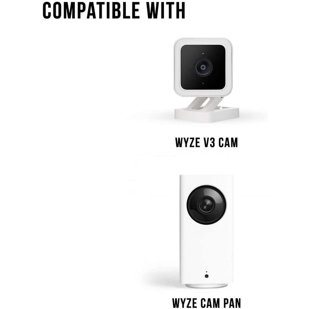 Sleek White AC Outlet Wall Mount for Wyze Cam V3 - Cable-Free Setup