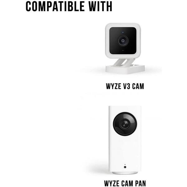 Adjustable Wall Mount Compatible With WYZE Cam Pan V3/V4/V2 Blink Mini Pan-Tilt Camera, 180 Degree Angles Rotation For Camera Wall/Ceiling Indoor/Outdoor Mounting Bracket, Black