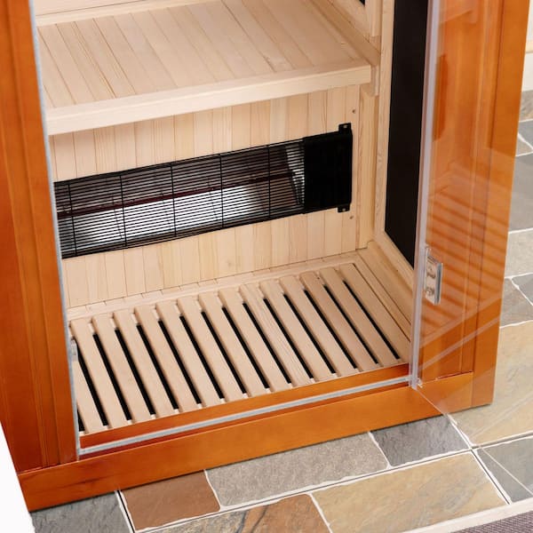 WOODBRIDGE 1-Person Indoor Japanese Cedar FAR Infrared Sauna with