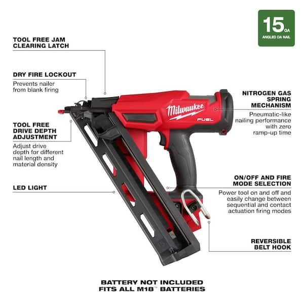 Have a question about Milwaukee M18 FUEL 18-Volt Lithium-Ion Brushless  Cordless Gen II 18-Gauge Brad Nailer Woodworking Kit (3-Tool) w/PACKOUT  Tool Box? - Pg 5 - The Home Depot