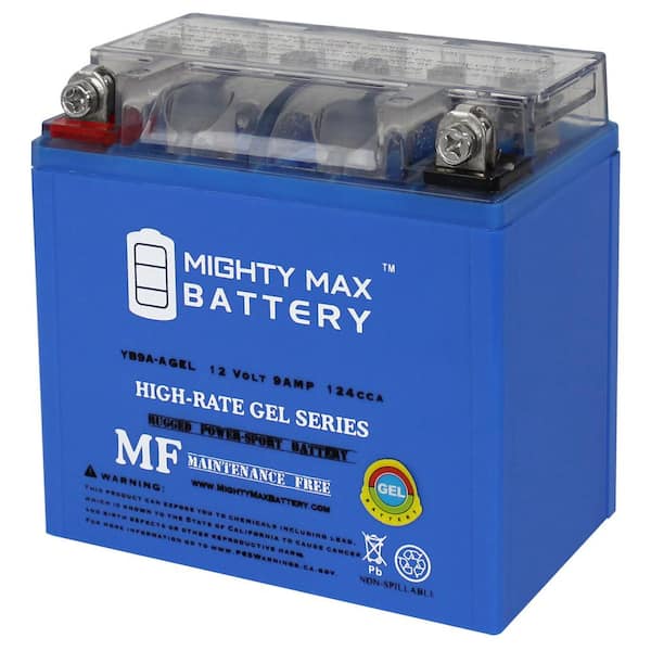 MIGHTY MAX BATTERY YB9A-A 12V 9AH GEL Replacement Battery for Polaris YB9A-A, YB9AA Snowmobile