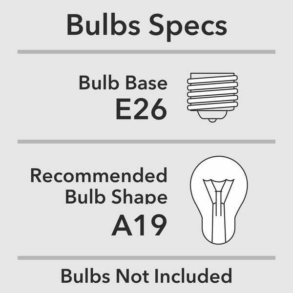 Hunter - Gatz 22.25 in. 3-Light Matte Black Vanity Light with Clear Fluted Glass Shades