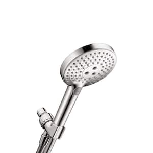 3-Spray 4.9 in. Single Wall Mount Handheld Rain Shower Head in Chrome