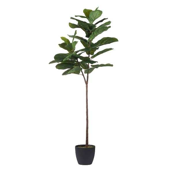 A & B Home 59 in. H Fiddle Leaf Fig Artificial Tree