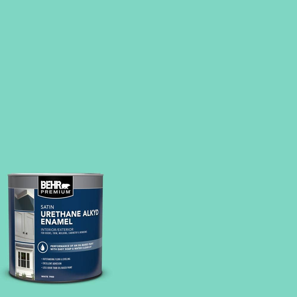 1 qt. #480A-3 Mint Majesty Satin Enamel Urethane Alkyd Interior/Exterior Paint price history on PriceWatchPro