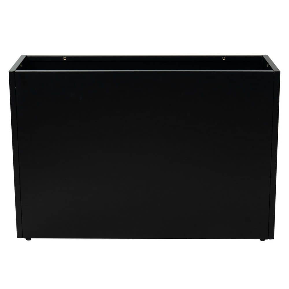 Metal 36 in. x 12 in. x 24 in. Rectangular Planter Box Steel Long Box Black Powder Coated Planter with Partition Panel price history on PriceWatchPro