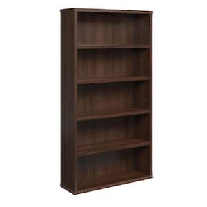 Affirm 34.803 in. Wide Noble Elm 5-Shelf Standard Bookcase