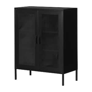 Eddison Black Metal 31.5 in. Buffets and Sideboards