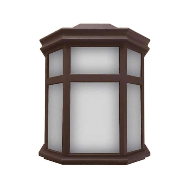 Sedona 1-Light Bronze LED Outdoor Wall Lantern Sconce (1-Pack)