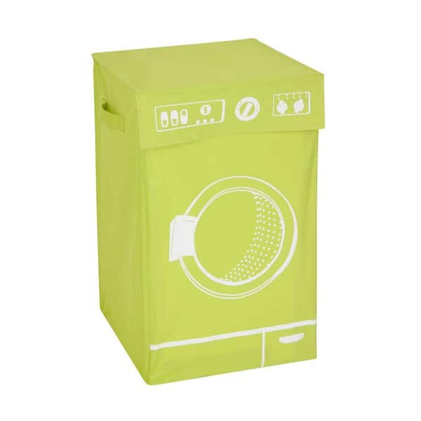 Honey-Can-Do Washing Machine Graphic Hamper in Lime