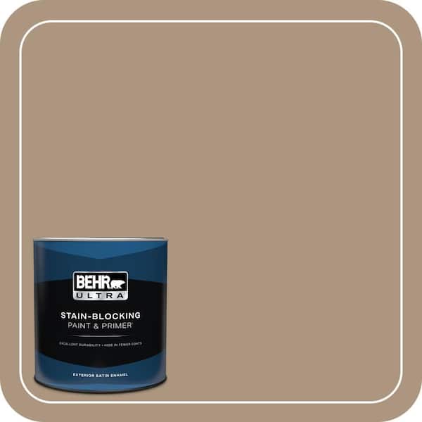 BEHR ULTRA 1 qt. #HDC-SP14-5 Mocha Tan Satin Enamel Exterior Paint & Primer