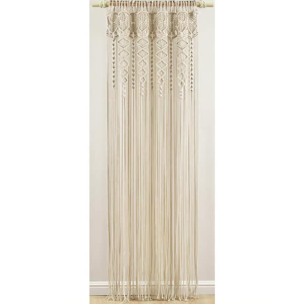Boho Macrame Window Curtain Panels Single Neutral 40X84 16T005405