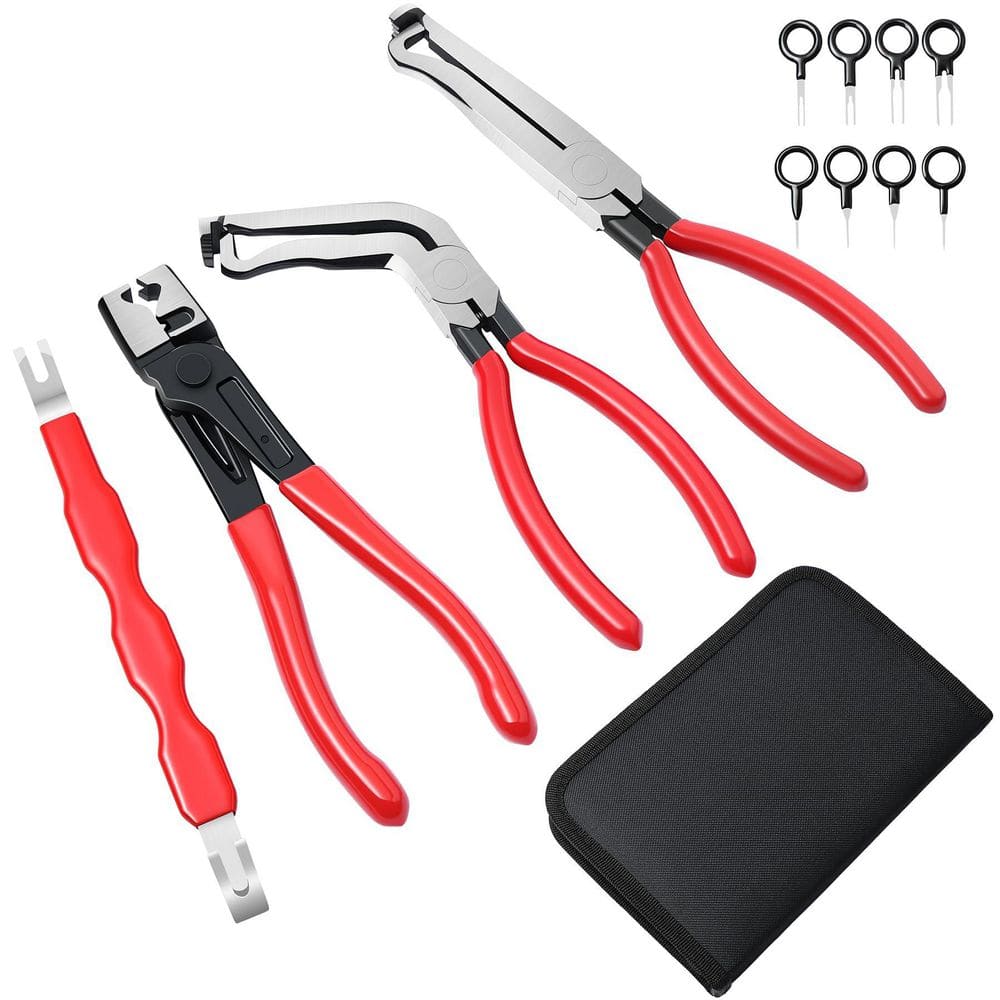 5 Piece Electrical Disconnect Pliers Set for Automotive Plug Connectors, Separator, Hose Clamp Pliers, Red price history on PriceWatchPro