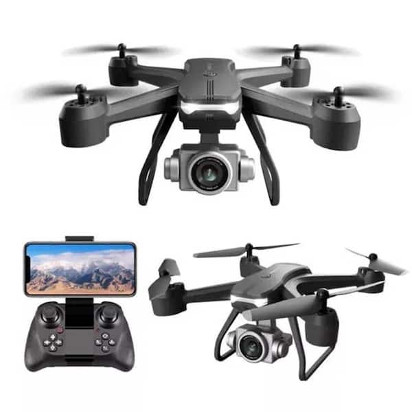 4DRC Professional Drone 6K HD Dual Camera Wifi FPV Portable RC Quadcopter with 2 Battery Drones for Adults Black