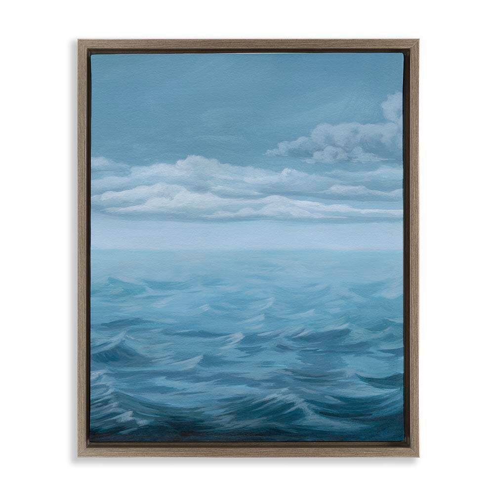 Clouds over Sea Waves by Grace Popp Brown Floater Frame Coastal Graphic Art Print 31 in. x 25 in. price history on PriceWatchPro