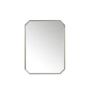 Rohe 30 in. W x 40 in. H Rectangular Framed Wall Mount Bathroom Vanity Mirror in Champagne Brass