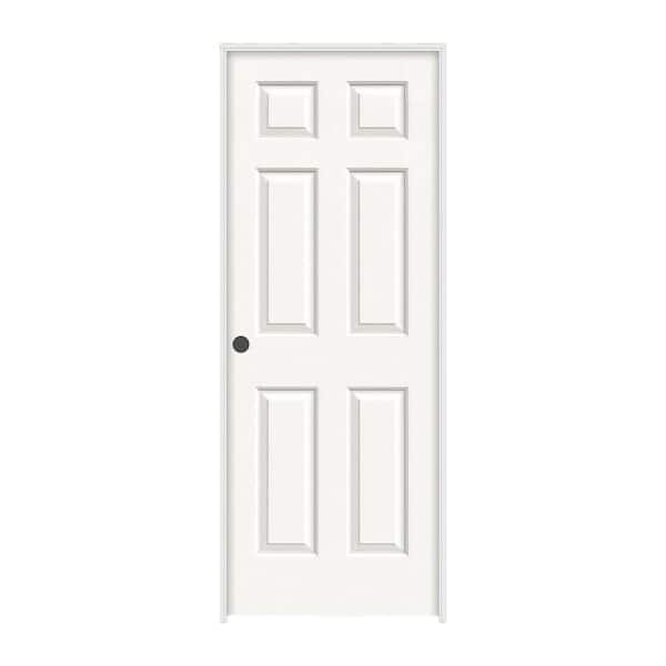 JELD-WEN 36 in. x 80 in. Colonist Vanilla Painted Right-Hand Smooth Solid Core Molded Composite MDF Single Prehung Interior Door