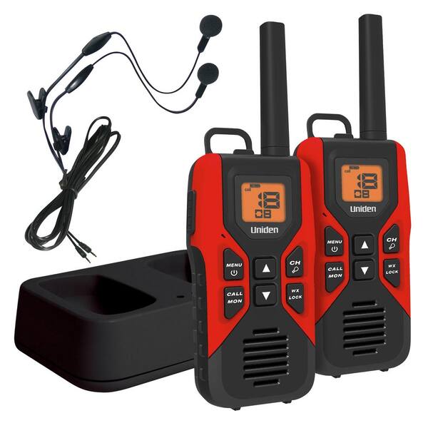 Uniden 30-Mile GMRS/FRS w/121 Privacy Codes and Weather Alert Headsets