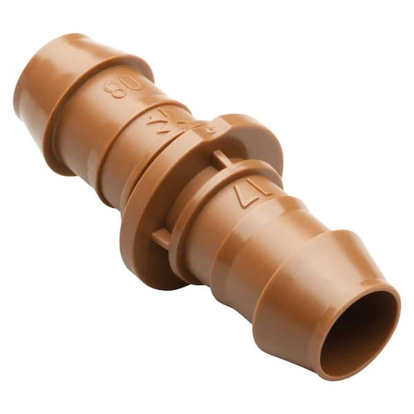 Rain Bird 1/2 in. Barbed Couplings for Drip Tubing, Brown (4-Pack)