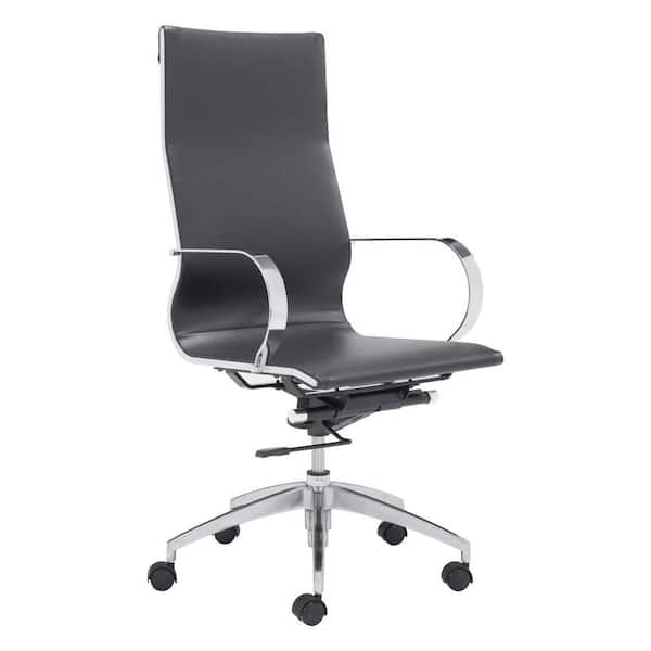 ZUO Glider Black Leatherette High Back Office Chair