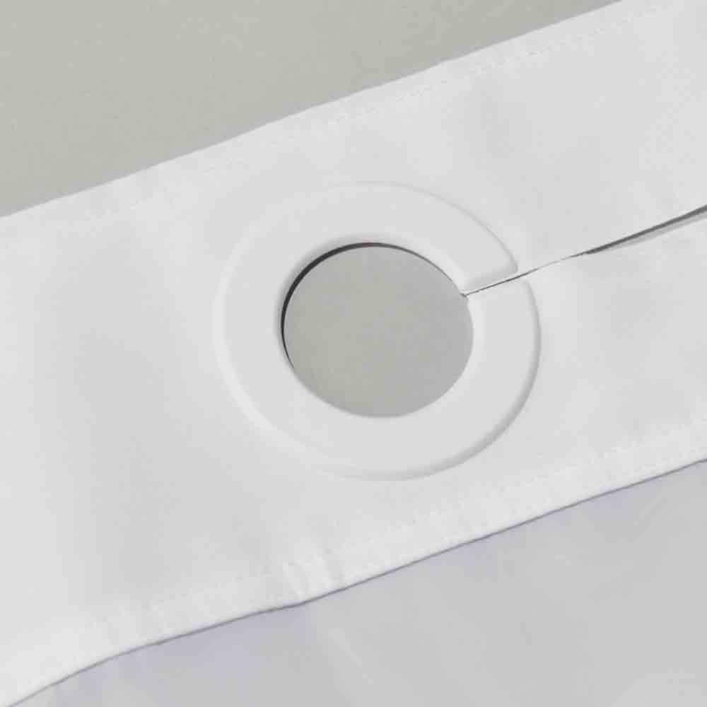 Frost Gray Hookless Fabric Shower Curtain with PEVA Liner