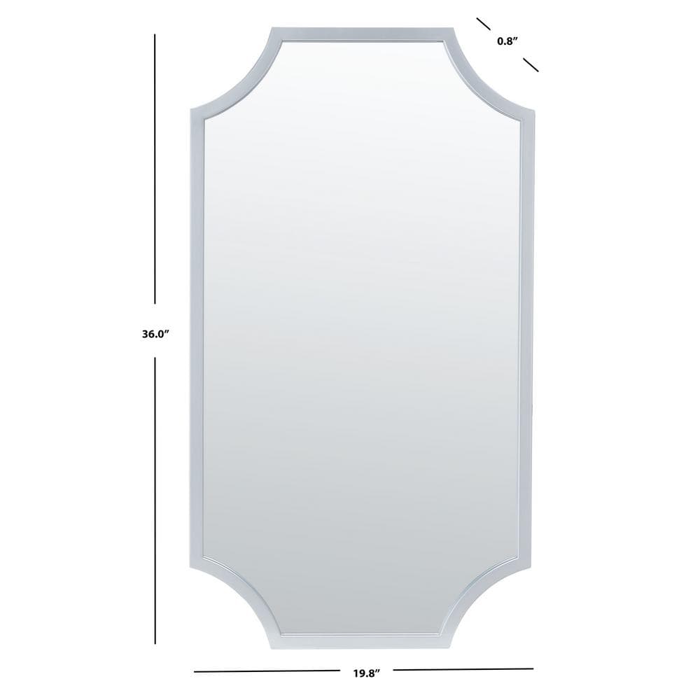 Elenin Silver Scalloped Rectangular Wall Mirror