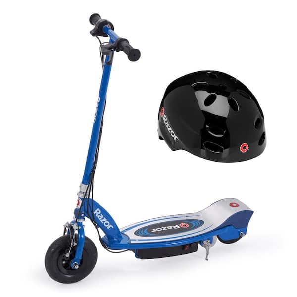 Razor Kids 24-Volt Motorized Powered Kick Scooter with Helmet, Blue 13111240 + - The Home Depot