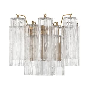 Addis 2-Light Aged Brass Dimmable Wall Sconce