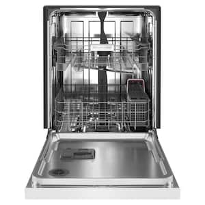 24 in. White Front Control Dishwasher with Stainless Steel Tub and ProWash Cycle