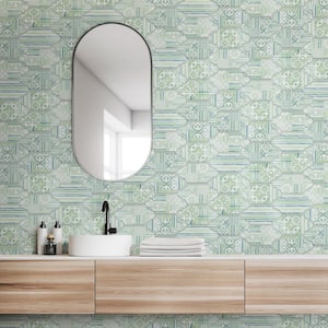 Royal Garden Provenzal Green 6-1/4 in. x 12-3/4 in. Porcelain Floor and Wall Tile (8.8 sq. ft./Case)