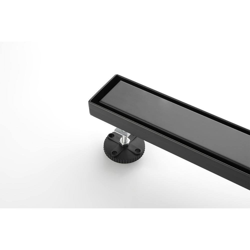 32-Inch Matte Black Stainless Steel Linear Shower Drain