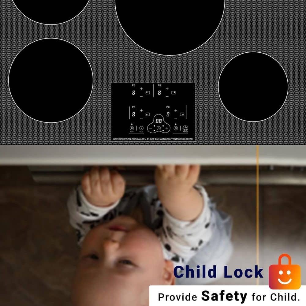 Equator 30" Black Ceramic 4 Burner Induction Cooktop