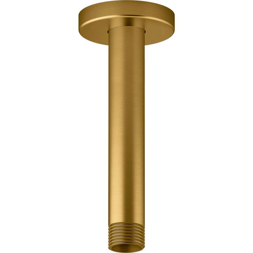 KOHLER 3.75 in. Ceiling Mount Shower Arm in Vibrant Brushed Moderne Brass