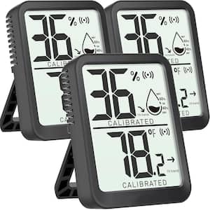 Digital Wireless Room Thermometer Indoor Hygrometer Mini Temperature Humidity Gauge Monitor for Home 3 Pack