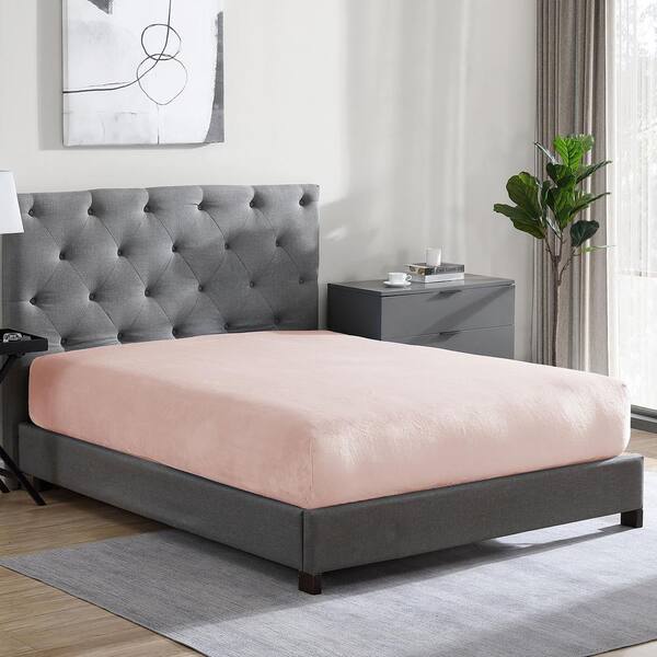swift home Twin Size Premium Flannel Plush Easy Fit 1Pc Fitted Sheet