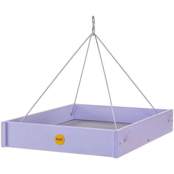 BIRDS choice Large Hanging Platform Bird Feeder in Purple Recycled Plastic