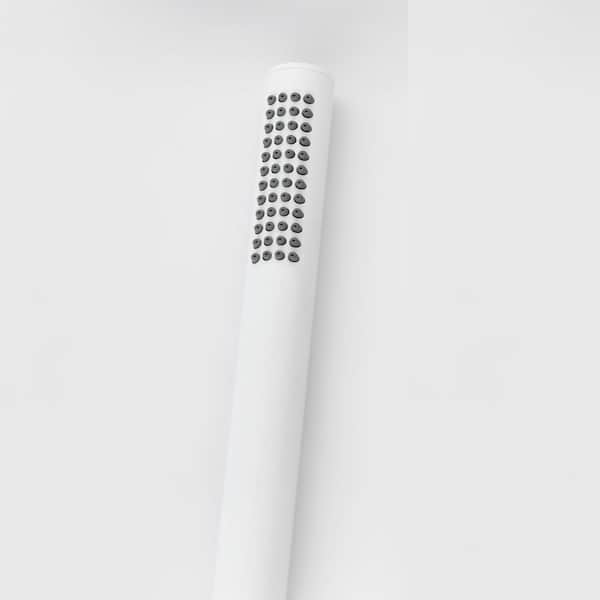 1-Spray Wall Mount Handheld Shower Head 1.8 GPM with Adjustable Slide Bar in White