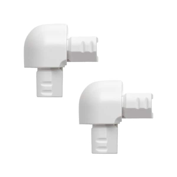 TrimMaster White 3/8 in. Bullnose Outside Corner Tile Edging Trim, 2 Pack