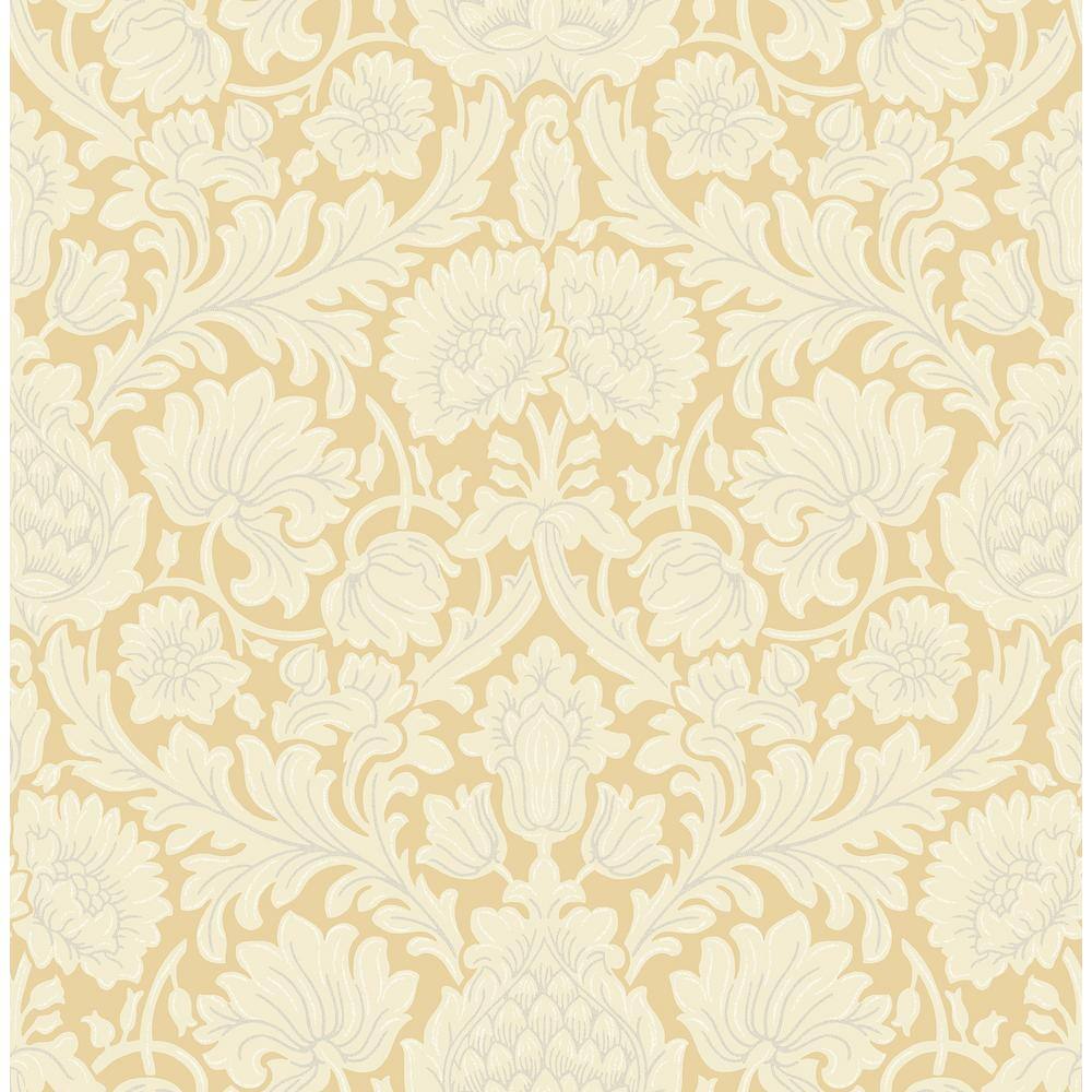 Bamburg Mustard Floral Wallpaper Sample