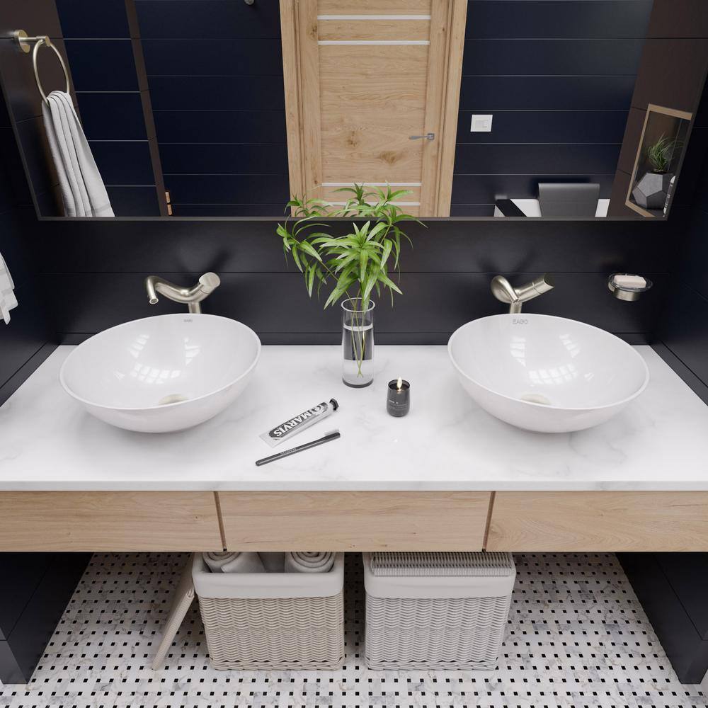 Brushed Nickel Single-Handle Tall Vessel Sink Faucet