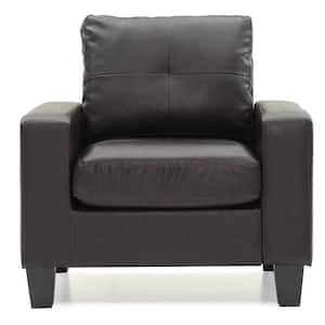 Newbury Dark Brown Removable Cushions Accent Chair