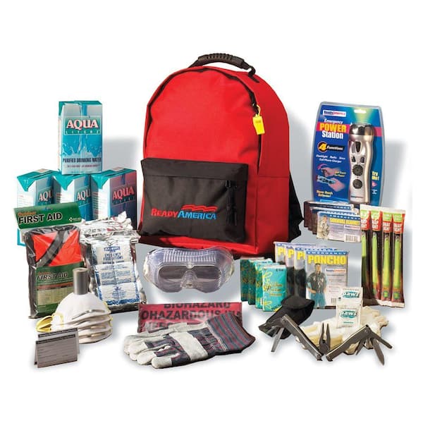 4-Person 3-Day Deluxe Emergency Kit Backpack Food Water Survival-Kit 72 hours 