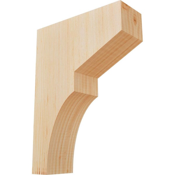 Ekena Millwork 3-1/2 in. x 10 in. x 14 in. Douglas Fir Monterey Smooth Corbel