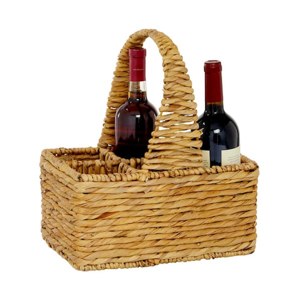 Litton Lane Brown Natural Waterhycinthia Storage Basket