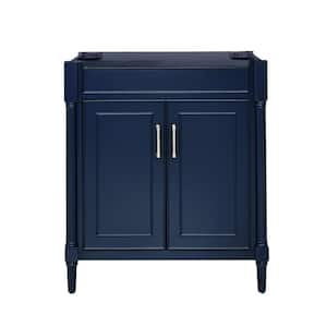 Bristol 30 in. W x 21.5 in. D x 34 in. H Bath Vanity Cabinet without Top in Navy Blue