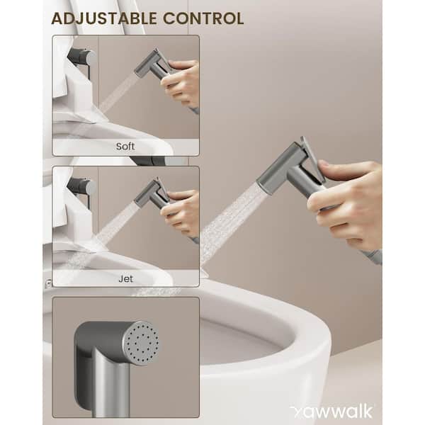YAWWALK 1 Handle Bidet Faucet with 47 in. Stainless Steel Hose and